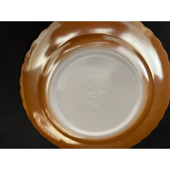 Fire King Peach Luster Vintage Dinner Plates Set of 3 10”  Vintage Swirl Pattern - Picture 6 of 7